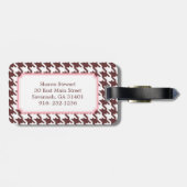 Étiquette À Bagage Monogramme brun classique élégant de rose de (Dos horizontal)