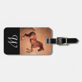 Étiquette À Bagage MONogramme CHEVAL ROUGE (Devant horizontal)