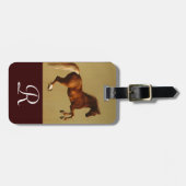 Étiquette À Bagage MONogramme CHEVAL ROUGE (Devant horizontal)