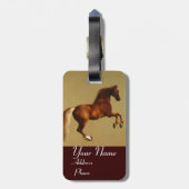 Étiquette À Bagage MONogramme CHEVAL ROUGE (Dos Vertical)