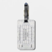 Étiquette À Bagage Monogramme Chic Decay Police Adresse double face (Dos Vertical)