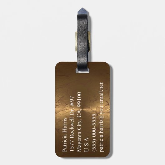 Étiquette À Bagage Monogramme classique (Dos Vertical)