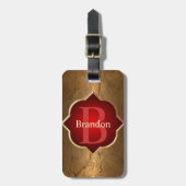 Étiquette À Bagage Monogramme classique (Devant Vertical)