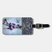 Étiquette À Bagage Monogramme d'amour de chaussure (Devant horizontal)