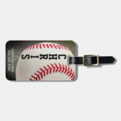 Étiquette À Bagage Monogramme de baseball ou 2-5 lettres (Devant horizontal)