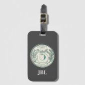 Étiquette À Bagage Monogramme de conception du quartier d'État de Géo (Devant Vertical)