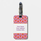 Étiquette À Bagage Monogramme de courtepointe Valentine Hearts (Dos Vertical)