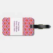 Étiquette À Bagage Monogramme de courtepointe Valentine Hearts (Dos horizontal)