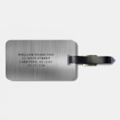 Étiquette À Bagage Monogramme de golf personnalisé (Dos horizontal)