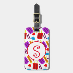 Étiquette À Bagage Monogramme de la barre de jus congelée en été