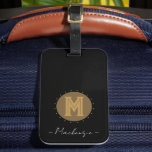 Étiquette À Bagage Monogramme de la grande ligne Bold<br><div class="desc">Gros monogramme personnalisé mousepad.</div>