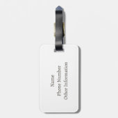 Étiquette À Bagage Monogramme de l'alligator de reptile crocodile (Dos Vertical)