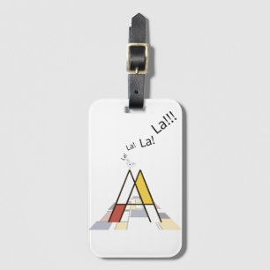 Étiquette À Bagage Monogramme de lettre artistique élégant. Lettre A