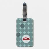 Étiquette À Bagage Monogramme de point (Dos Vertical)