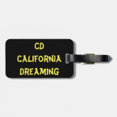 Étiquette À Bagage Monogramme de rêve californien (Dos horizontal)
