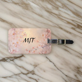 Étiquette À Bagage Monogramme de Sakura et de fleurs de cerisiers d'o