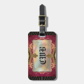 Étiquette À Bagage Monogramme de Vinayya (Devant Vertical)