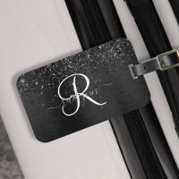 Monogramme d'étincelle à Parties scintillant noire