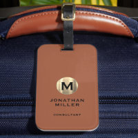 Monogramme d'or brossé en terre cuite