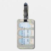 Étiquette À Bagage Monogramme Élégante Villa Italienne Lac de Côme Ar (Dos Vertical)