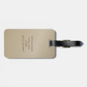 Étiquette À Bagage Monogramme Eléphant Doré (Dos horizontal)