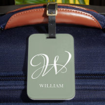Monogramme Émeraude Élégant Personnalisé Initial