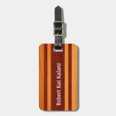 Étiquette À Bagage Monogramme en bois de planche de surf de Faux (Devant Vertical)