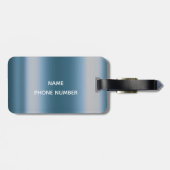 Étiquette À Bagage Monogramme en métal Parties scintillant de la Mari (Dos horizontal)