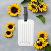 Étiquette À Bagage Monogramme en or et en verre de tournesol Turquois