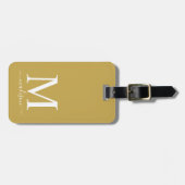 Étiquette À Bagage Monogramme et calligraphie avec Arrière - plan mod (Devant horizontal)