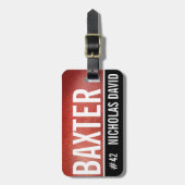 Étiquette À Bagage MONOGRAMME fait sur commande d'étiquette de bagage (Devant Vertical)