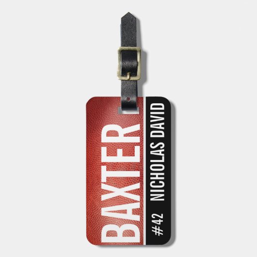 Étiquette À Bagage MONOGRAMME fait sur commande d'étiquette de bagage (Devant Vertical)