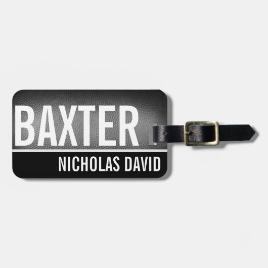 Étiquette À Bagage MONOGRAMME fait sur commande d'étiquette de bagage (Devant horizontal)