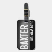 Étiquette À Bagage MONOGRAMME fait sur commande d'étiquette de bagage (Devant Vertical)