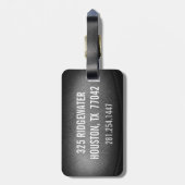 Étiquette À Bagage MONOGRAMME fait sur commande d'étiquette de bagage (Dos Vertical)