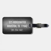 Étiquette À Bagage MONOGRAMME fait sur commande d'étiquette de bagage (Dos horizontal)