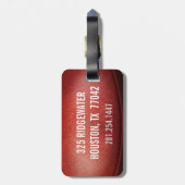 Étiquette À Bagage MONOGRAMME fait sur commande d'étiquette de bagage (Dos Vertical)