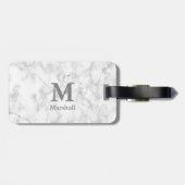 Étiquette À Bagage Monogramme fait sur commande sur le marbre (Dos horizontal)