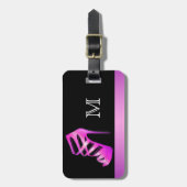 Étiquette À Bagage Monogramme fascinant chic de chaussure de talon (Devant Vertical)