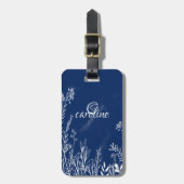 Étiquette À Bagage Monogramme fleur sauvage Doodles (Devant Vertical)