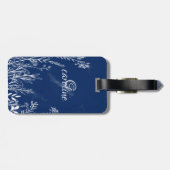 Étiquette À Bagage Monogramme fleur sauvage Doodles (Dos horizontal)