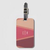 Étiquette À Bagage Monogramme géométrique triangulaire (Devant Vertical)