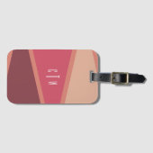 Étiquette À Bagage Monogramme géométrique triangulaire (Devant Horizontal)