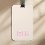 Étiquette À Bagage Monogramme initial minimaliste moderne<br><div class="desc">Tag minimaliste moderne Monogramme initial bagages. Créez votre propre étiquette de bagage personnalisée avec un nom initial personnalisé.</div>