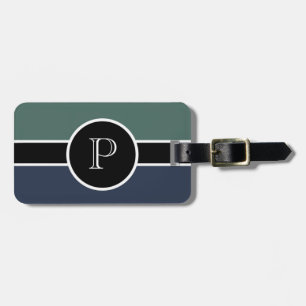 Étiquette À Bagage Monogramme Initial Moderne Chic Voyage Professionn