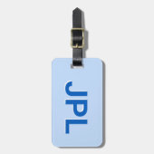 Étiquette À Bagage Monogramme Initial Personnalisé Prépa (Devant Vertical)