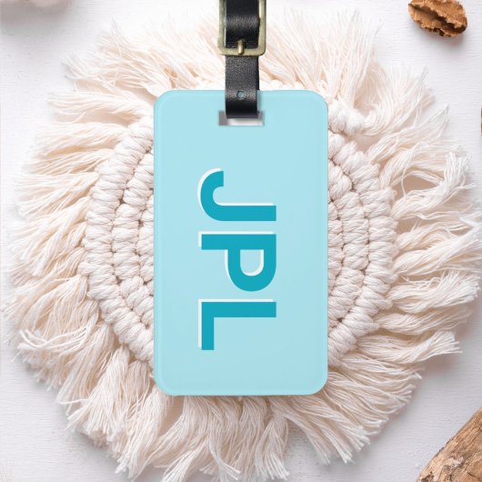 Étiquette À Bagage Monogramme Initial Personnalisé Prépa