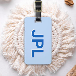 Étiquette À Bagage Monogramme Initial Personnalisé Prépa
