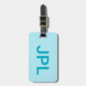 Étiquette À Bagage Monogramme Initial Personnalisé Prépa (Devant Vertical)