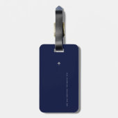 Étiquette À Bagage Monogramme (initiales + nom) / voyage monogrammé (Dos Vertical)